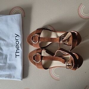 Theory chunky heel sandals
